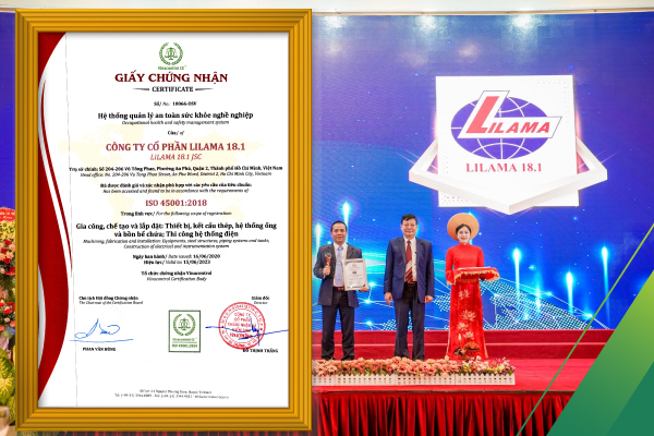 chung nhan iso 45001 cty lilama