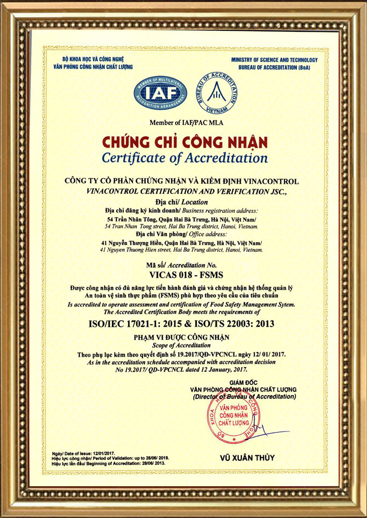 nang luc chung nhan iso 22000